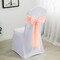10 Pieces Apricot or Peach Soft Polyester Chair Sashes 8"x108" Wrinkle Free Wedding Decor